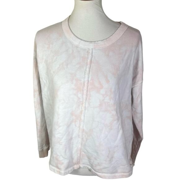 Soft Surroundings Pink Tie-Dye French Terry Sweatshirt Size M - Picture 1 of 6